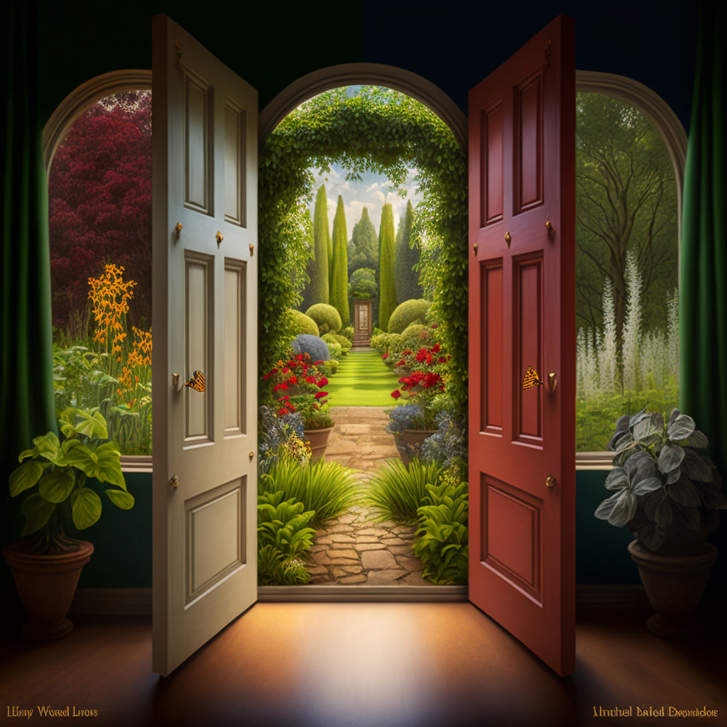 doors opening onto gardens